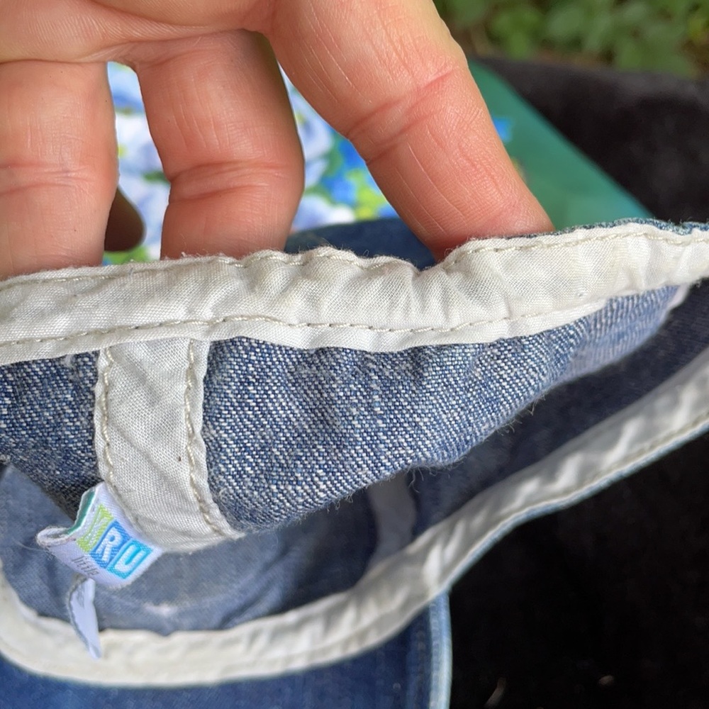 KRU Little Denim Blue Jean Football Hat 12/24M